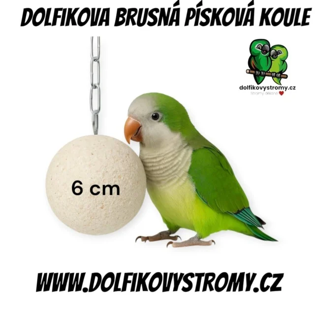 Brusná písková koule k zavěšení - Obrázek 4