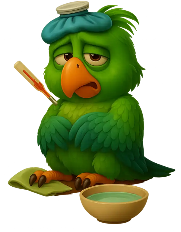 Jsem nemocný, mohu nakazit papouška?