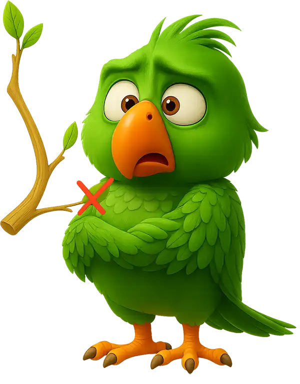 Které větve pro papoušky ? Je to jednoduché!