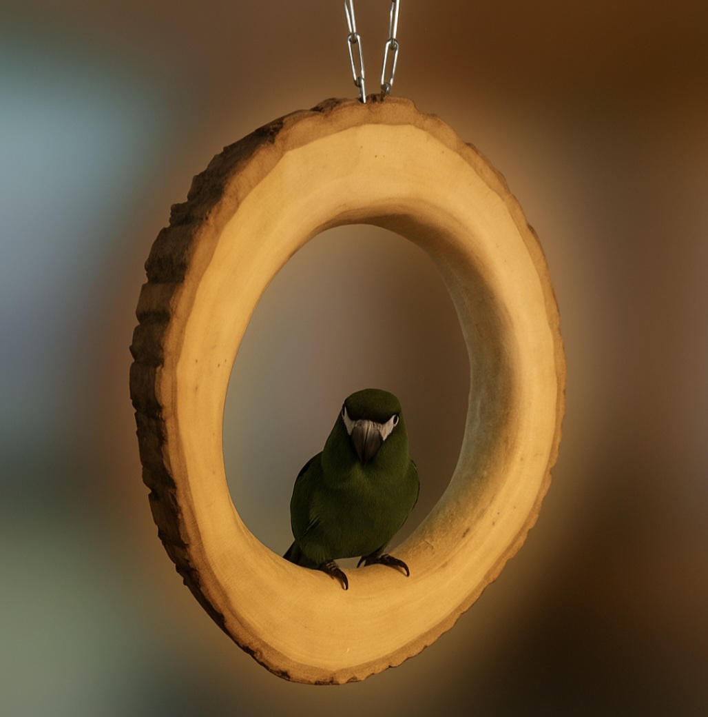 Kruhová houpačka z masivu