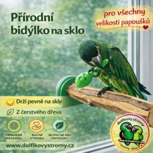 Přírodní bidýlko na sklo