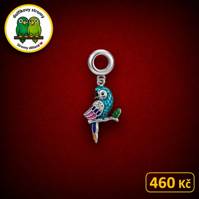 Přívěsek papoušek 20 mm - Obrázek 2