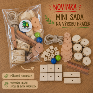 Mini sada na  výrobu hraček pro malé a střední papoušky
