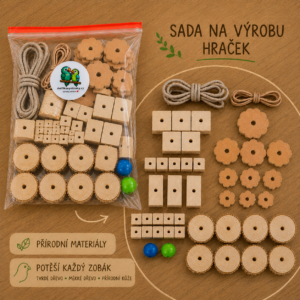 Mini sada na výrobu hraček pro malé a střední papoušky