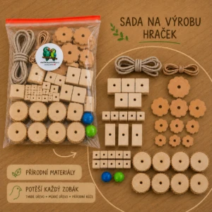 Mini sada na  výrobu hraček pro malé a střední papoušky