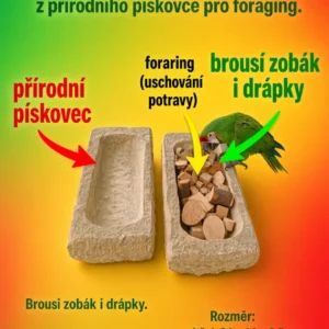 Korytko z přírodního piskovce pro foraring ( vnitřní rozměr cca. 34x14x6,5 cm)